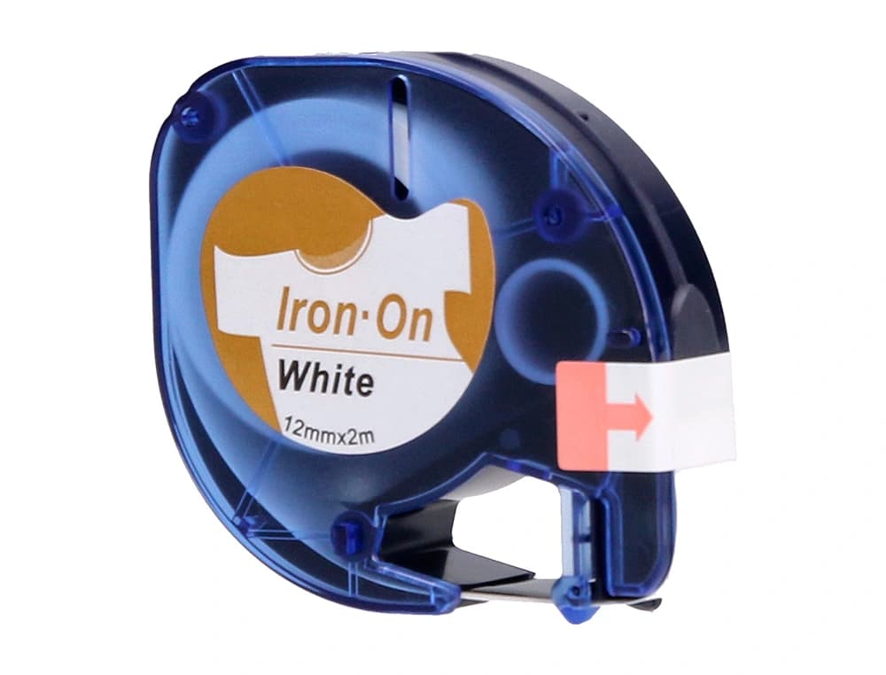 Cinta q-connect 12 mm x 2 m negro-blanco para ropa para maquina letratag