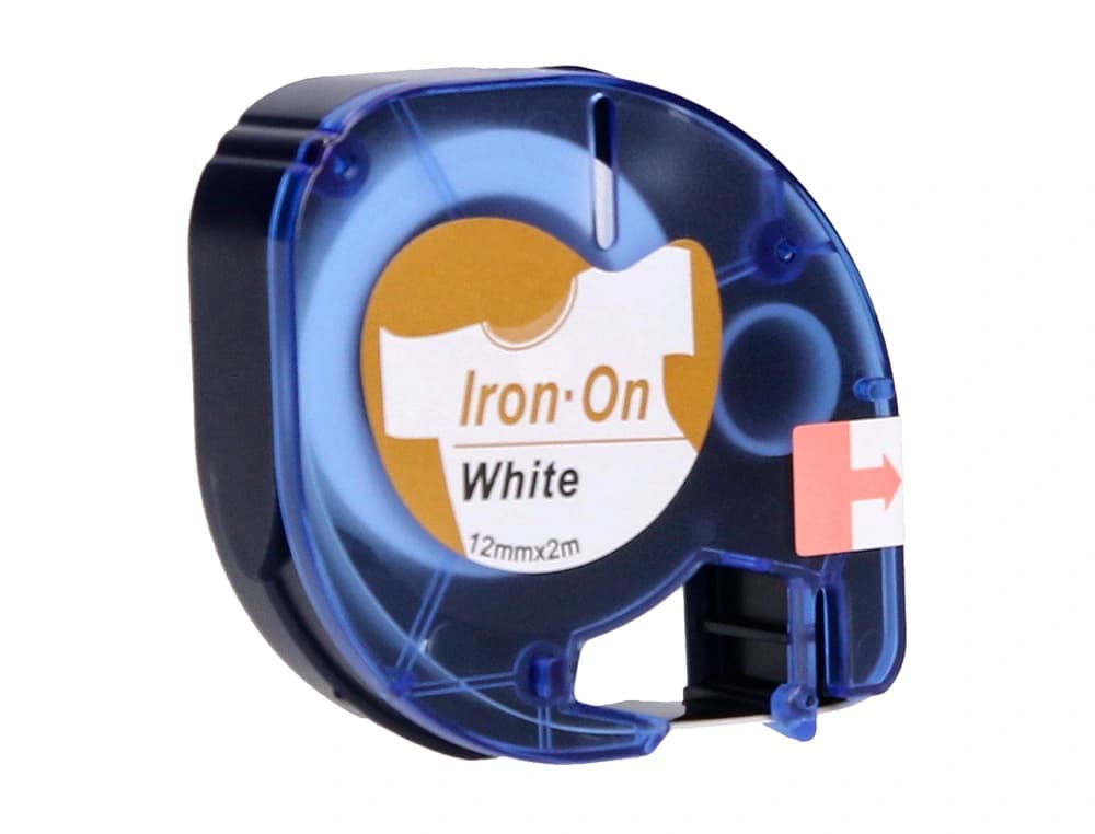 Cinta q-connect 12 mm x 2 m negro-blanco para ropa para maquina letratag