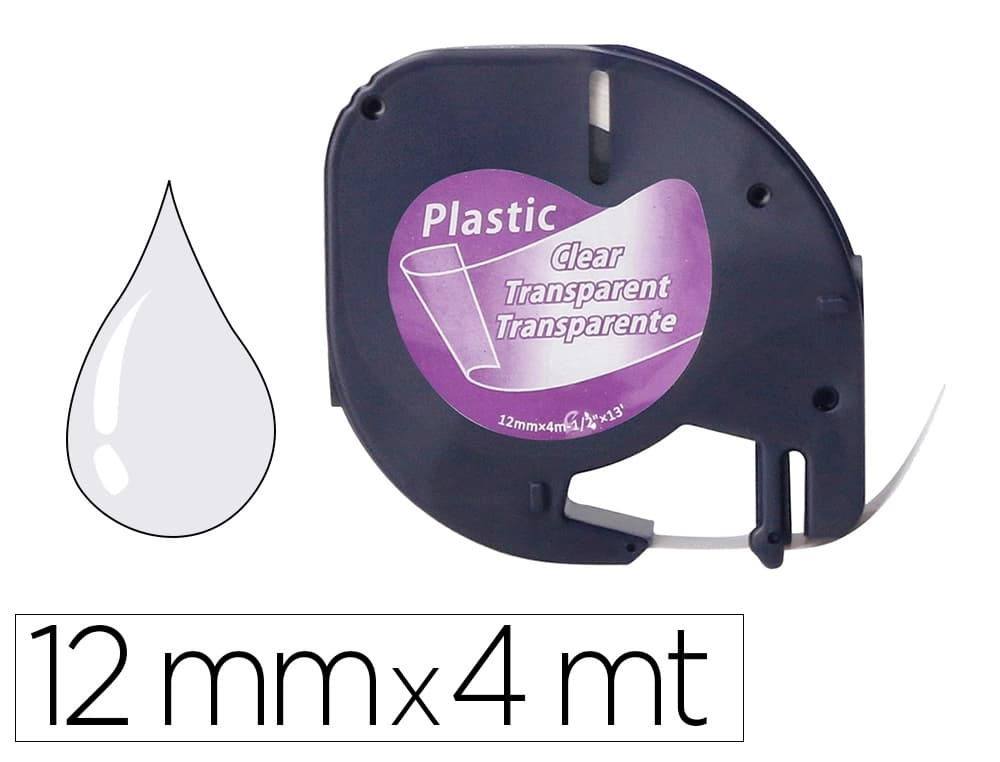 Q-connect Cinta q-connect 12 mm x 4 m transparente para maquina letratag