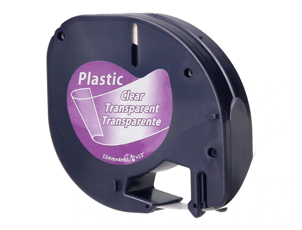 Cinta q-connect 12 mm x 4 m transparente para maquina letratag