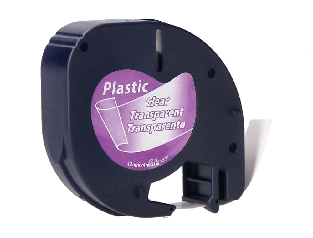 Cinta q-connect 12 mm x 4 m transparente para maquina letratag
