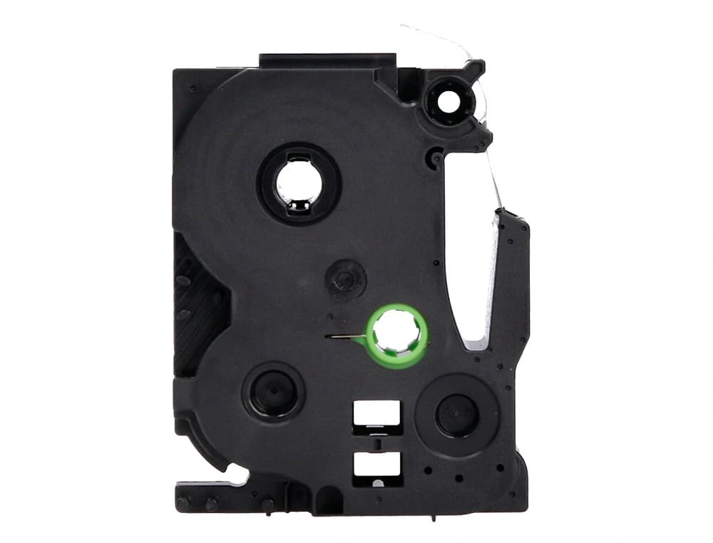 Cinta q-connect tze-241 blanco-negro 18mm longitud 8 m