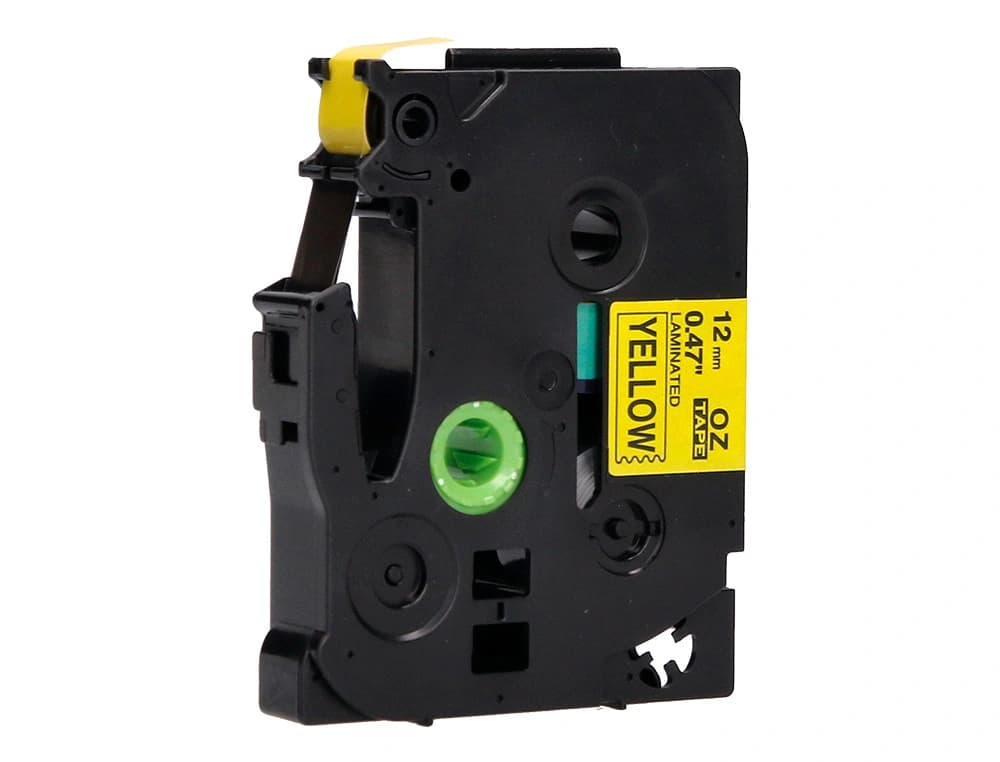 Cinta q-connect tze-631 amarillo-negro 12mm longitud 8 m