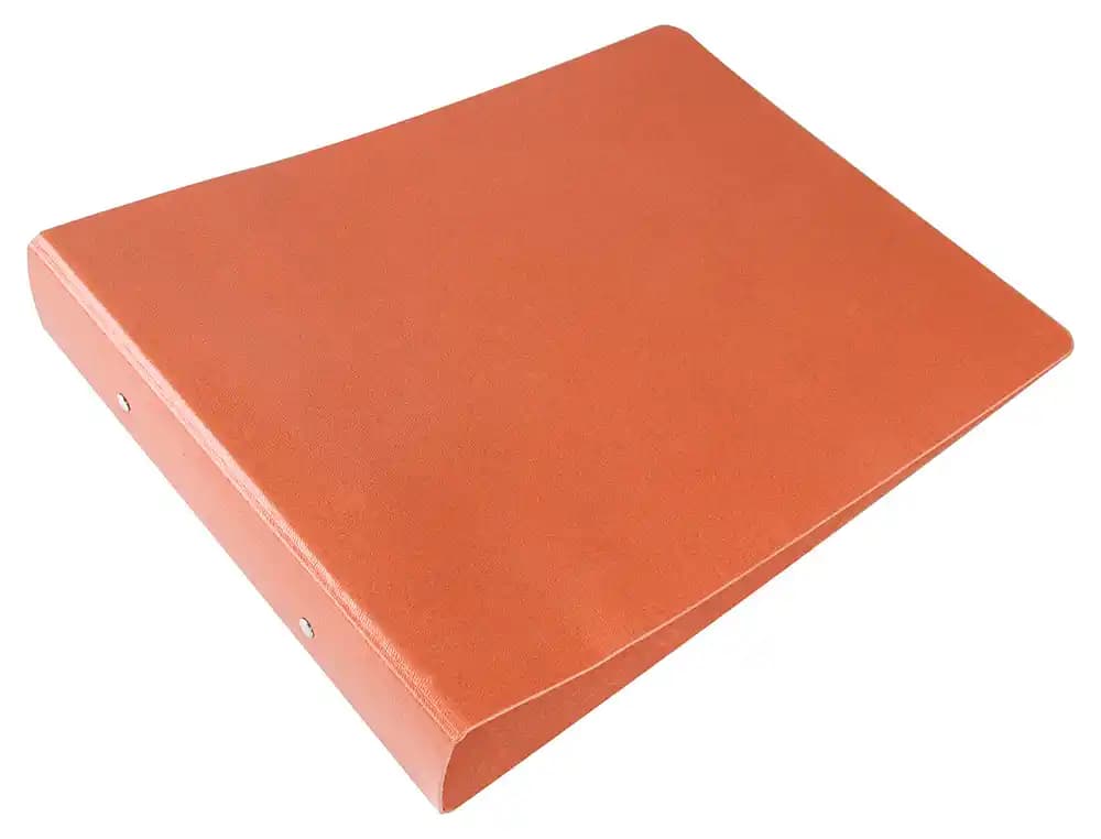 Carpeta de 2 anillas 40mm redondas liderpapel cuarto apaisado carton cuero
