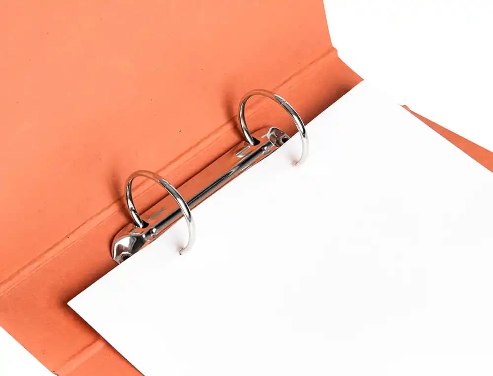 Carpeta de 2 anillas 40mm redondas liderpapel cuarto apaisado carton cuero