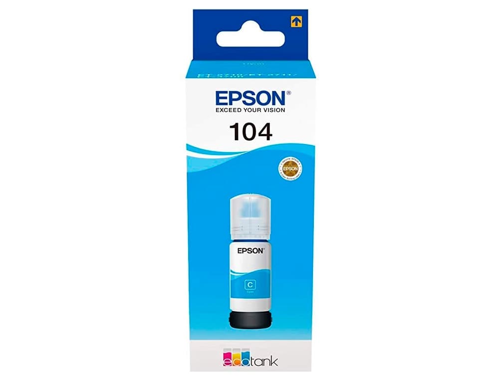Ink-jet epson ecotank 104 et-2710 / 2711 / 2712 / 2720 / 2726 / 4700 cian 7500 paginas