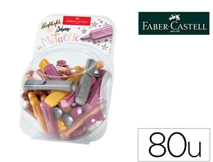 Faber castell Rotulador faber castell fluorescente textliner 46 metalico bombonera 80 unidades colores surtidos