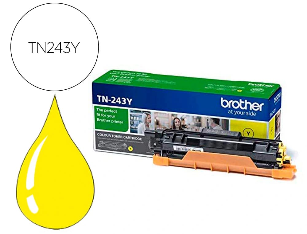 Brother Toner brother tn243y dcp-l3510cdw / hl- l3270cdw / mfc-l3710cw amarillo 1000 paginas