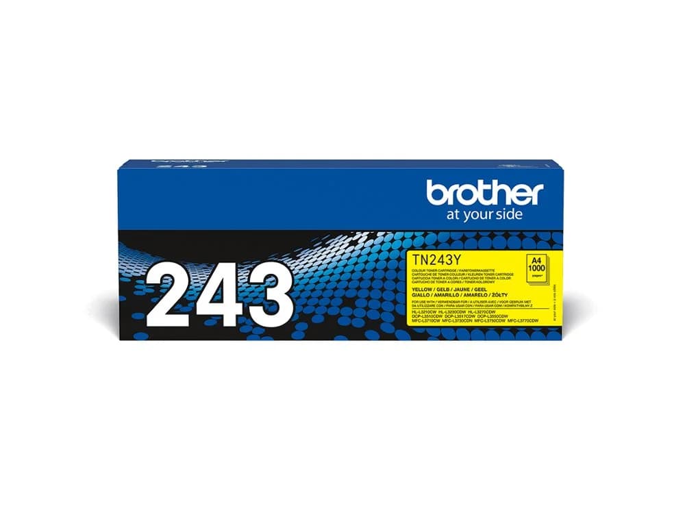 Toner brother tn243y dcp-l3510cdw / hl- l3270cdw / mfc-l3710cw amarillo 1000 paginas