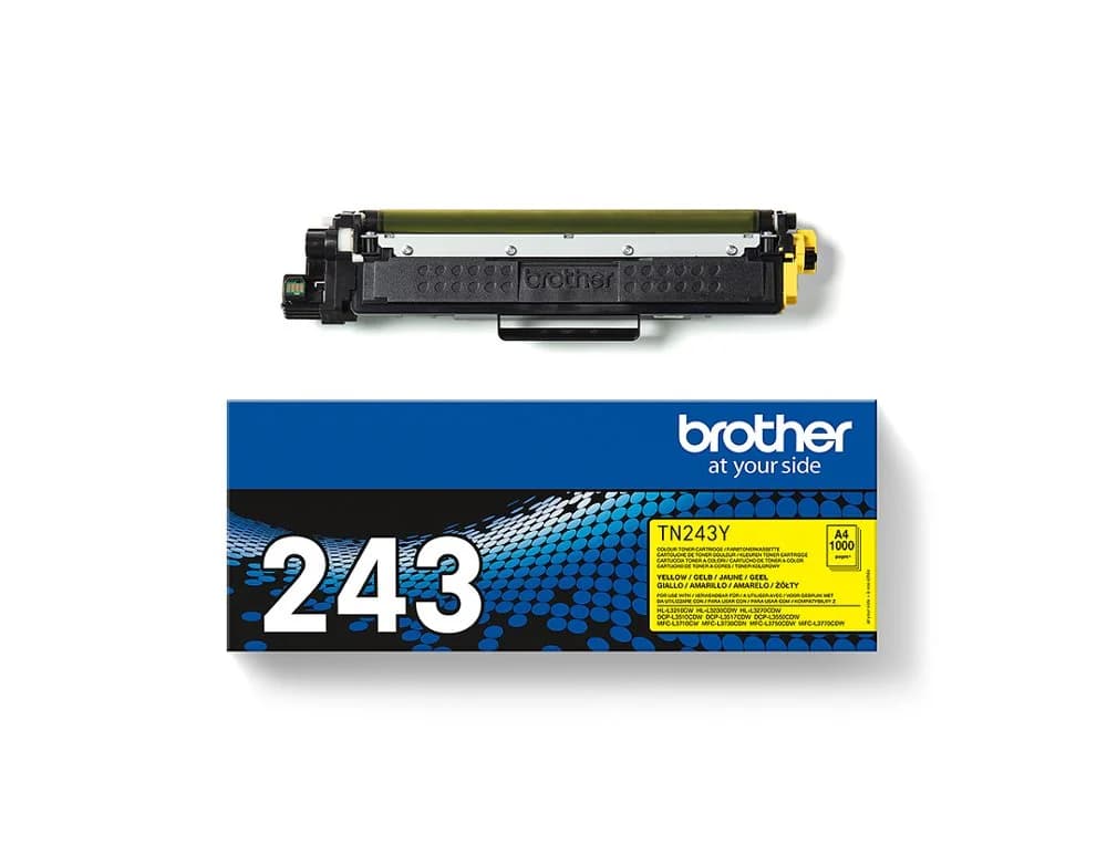 Toner brother tn243y dcp-l3510cdw / hl- l3270cdw / mfc-l3710cw amarillo 1000 paginas