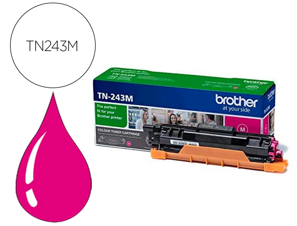 Brother Toner brother tn243m dcp-l3510cdw / hl- l3270cdw / mfc-l3710cw magenta 1000 paginas