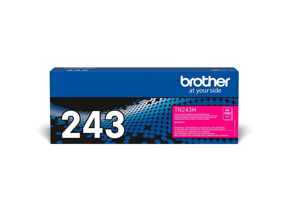 Toner brother tn243m dcp-l3510cdw / hl- l3270cdw / mfc-l3710cw magenta 1000 paginas
