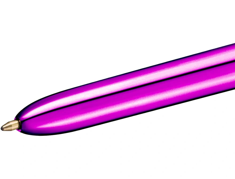 Boligrafo bic cuatro colores shine punta de 1 mm