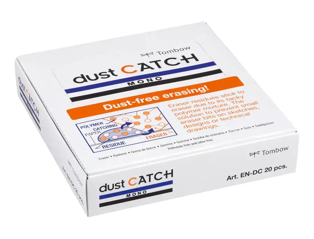 Goma tombow mono dust catch polimera caucho pvc negro especial atrapa residuos