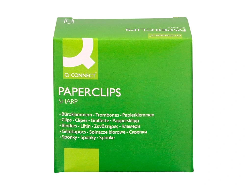 Clips niquelados q-connect nº4 50 mm caja de 100 unidades