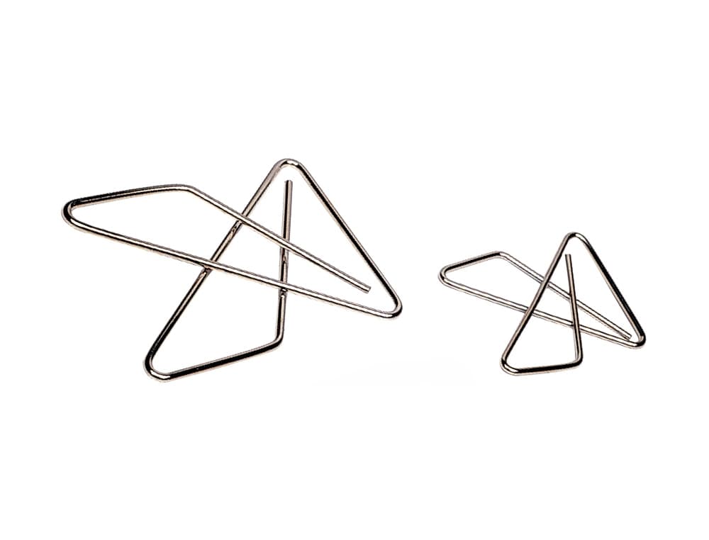 Clips pajarita q-connect 65mm niquelados caja de 12 unidades