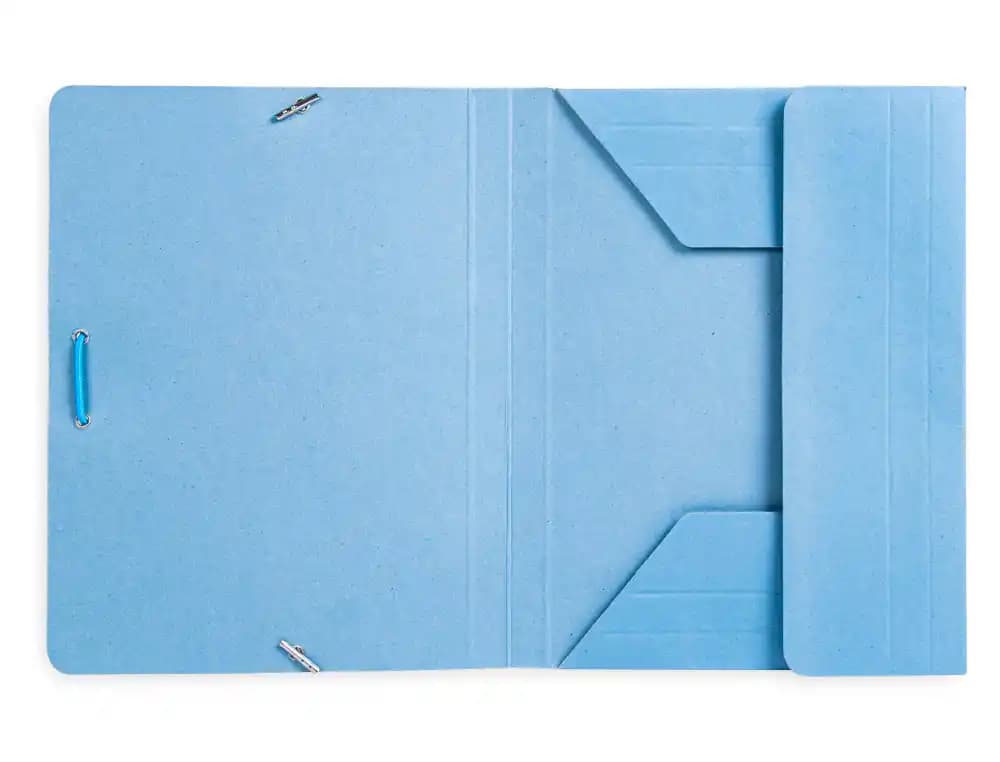 Carpeta liderpapel gomas tres solapas carton pintado color
