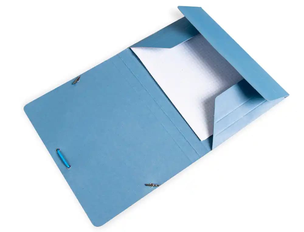 Carpeta liderpapel gomas tres solapas carton pintado color