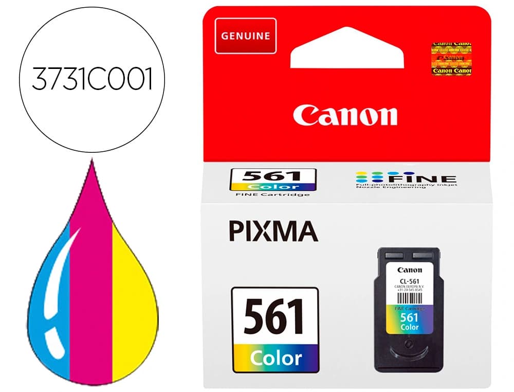 Canon Ink-jet canon 561 pixma ts5350 / ts5351 / ts5352 / ts5353 180 pack amarillo cian magenta 180 paginas