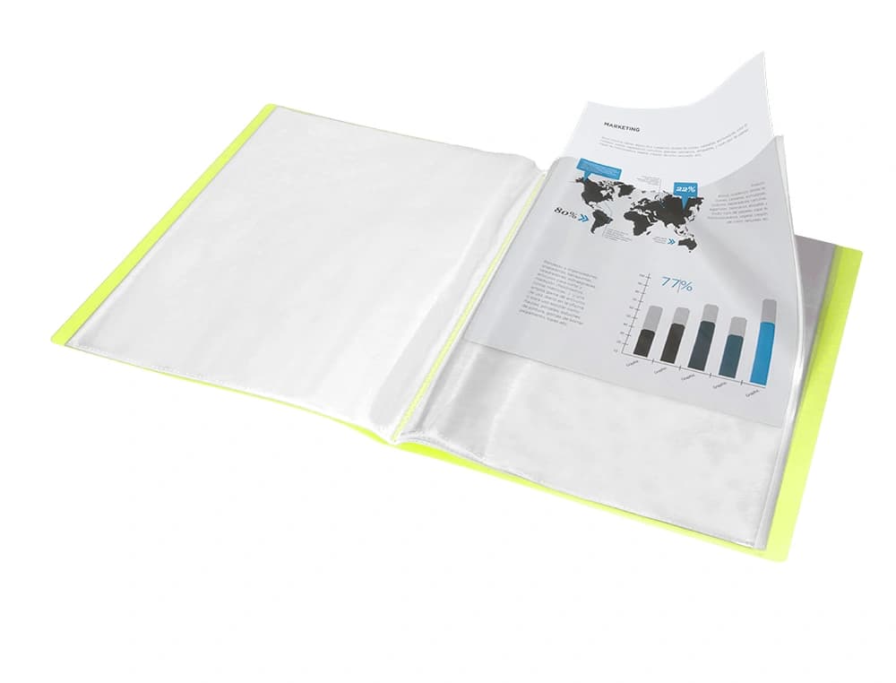 Carpeta liderpapel escaparate 60 fundas polipropileno din a4 opaco