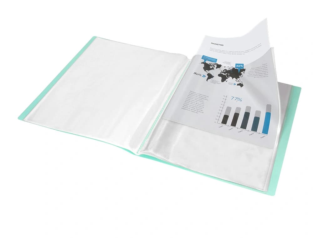 Carpeta liderpapel escaparate 60 fundas polipropileno din a4 opaco