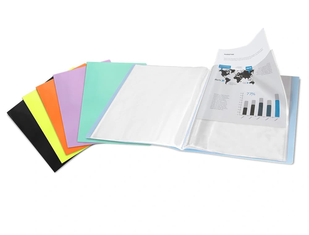 Carpeta liderpapel escaparate 80 fundas polipropileno din a4 opaco