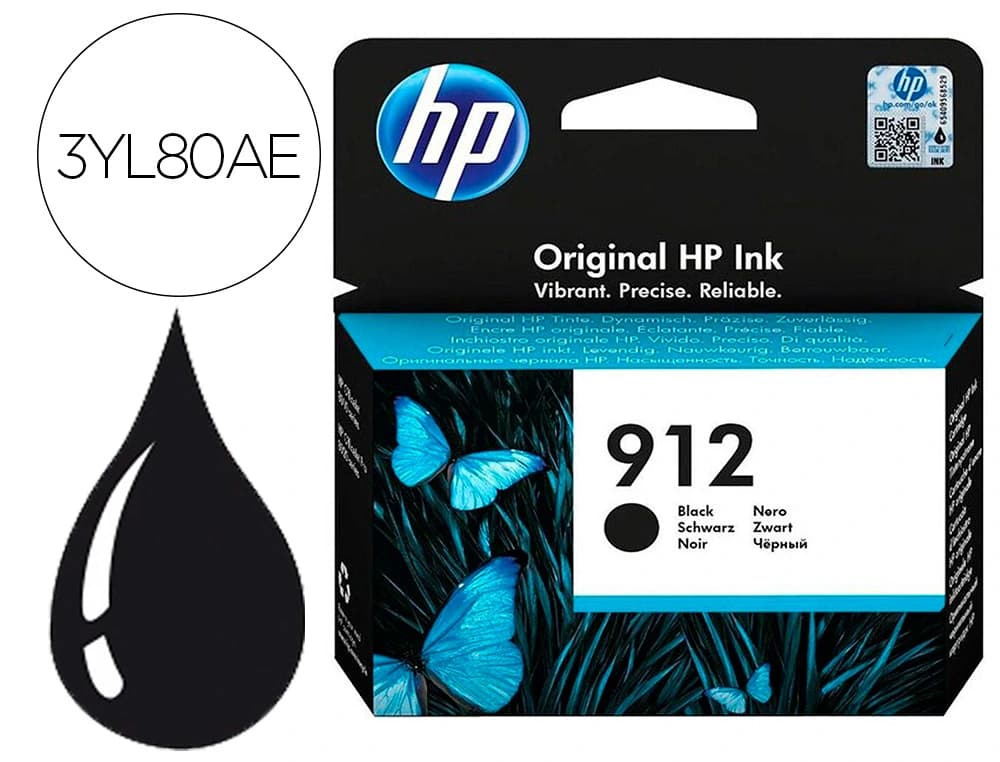 Hp Ink-jet hp 912 officejet 8010 / 8020 / 8035 negro 300 pag