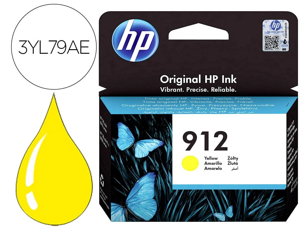 Hp Ink-jet hp 912 officejet 8010 / 8020 / 8035 amarillo 315 pag