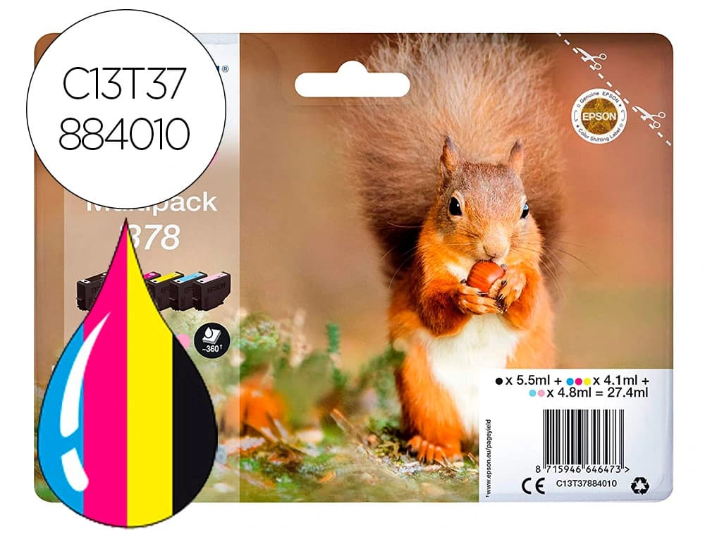 Epson Ink-jet epson 378 expression home xp-8605 / 15000 / 8500 negro amarillo cian magenta cian claro magenta claro 360