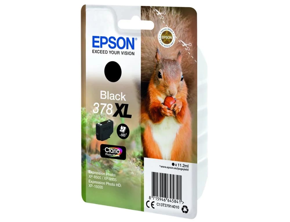 Ink-jet epson 378 xl expression home xp-8605 / 8606 / xp-15000 / xp-8500 / 8505 negro 500 pag
