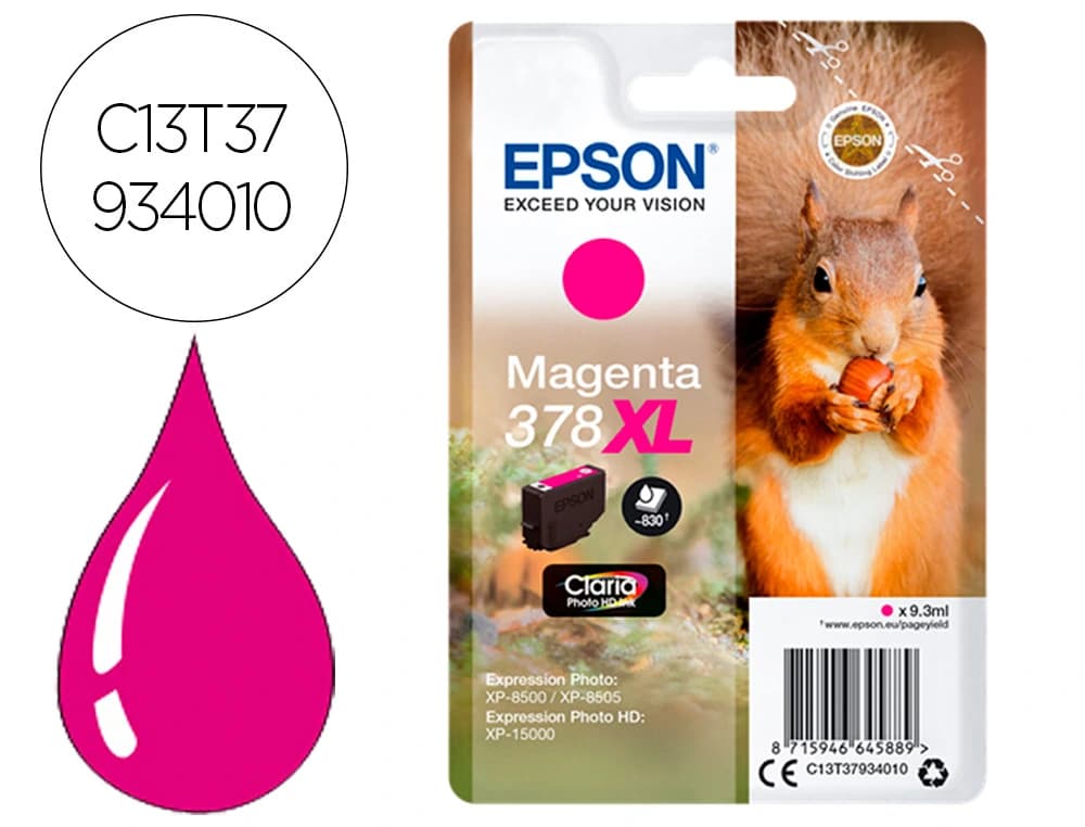 Epson Ink-jet epson 378 xl expression home xp-8605 / 8606 / xp-15000 / xp-8500 / 8505 magenta 830 pag