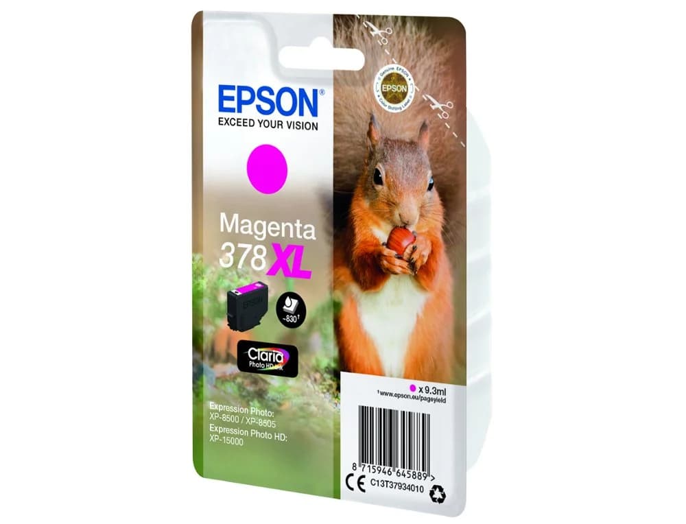 Ink-jet epson 378 xl expression home xp-8605 / 8606 / xp-15000 / xp-8500 / 8505 magenta 830 pag