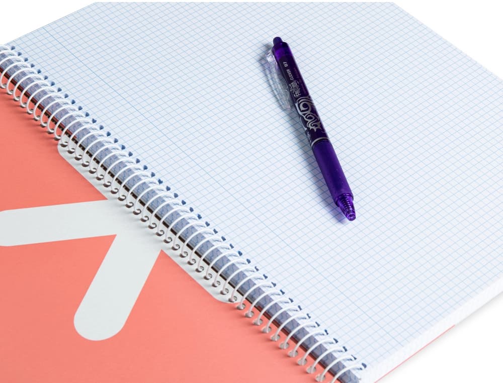 Cuaderno espiral a4 antartik tapa dura 80h 90gr cuadro 4mm con margen fluor