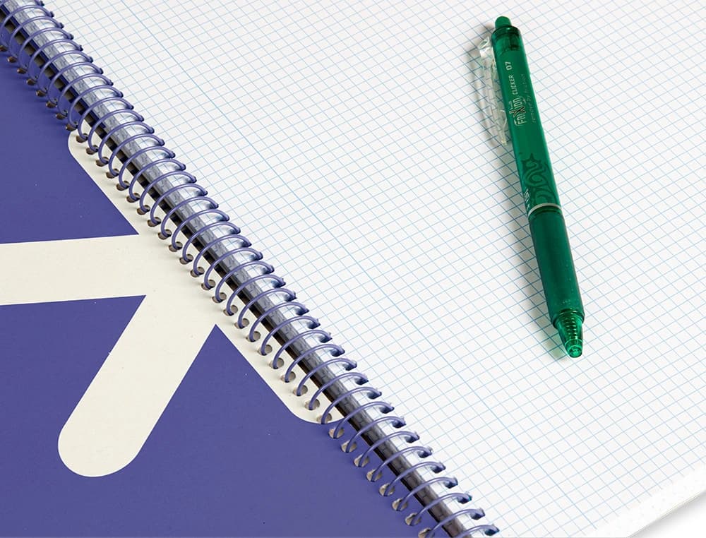 Cuaderno espiral a4 antartik tapa dura 80h 90gr cuadro 4mm con margen fluor