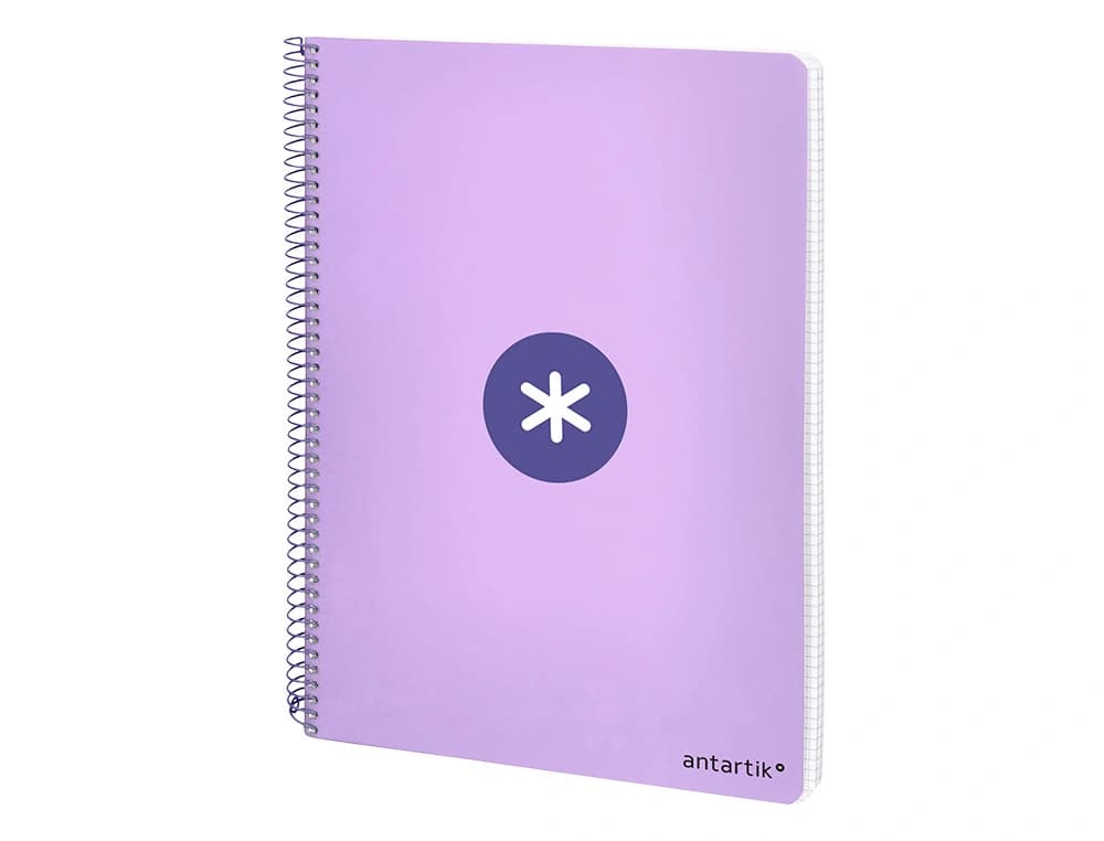 Cuaderno espiral a4 antartik tapa dura 80h 90gr cuadro 4mm con margen fluor