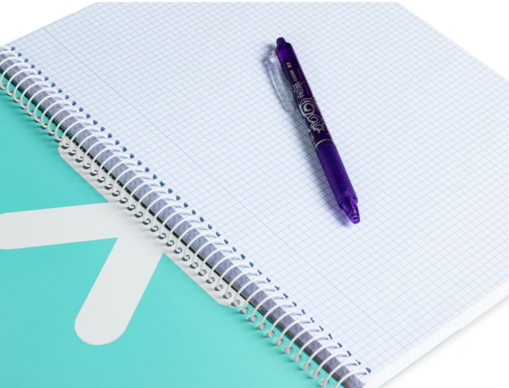 Cuaderno espiral a4 antartik tapa dura 80h 90gr cuadro 4mm con margen fluor
