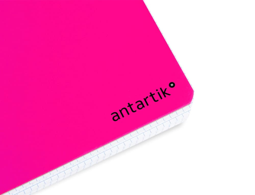 Cuaderno espiral a4 antartik tapa dura 80h 90gr cuadro 4mm con margen fluor