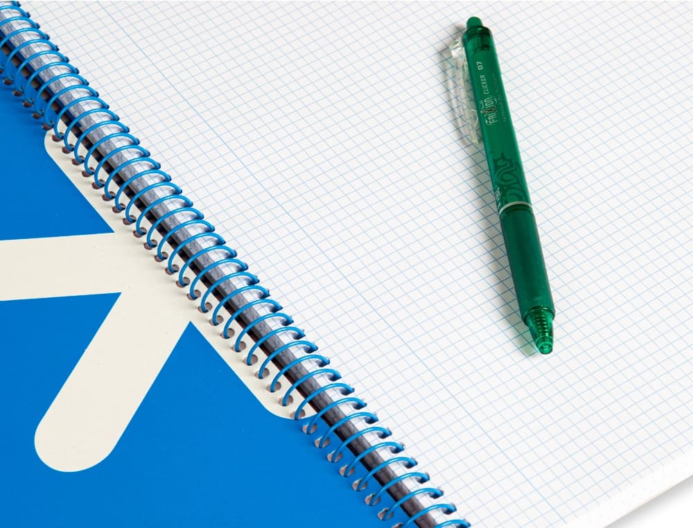 Cuaderno espiral a4 antartik tapa dura 80h 90gr cuadro 4mm con margen fluor
