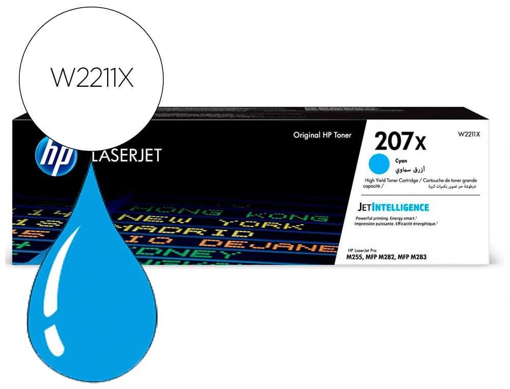Hp Toner hp 207x color laserjet pro m282nw / m283fdn / m283fdw 2.450 paginas