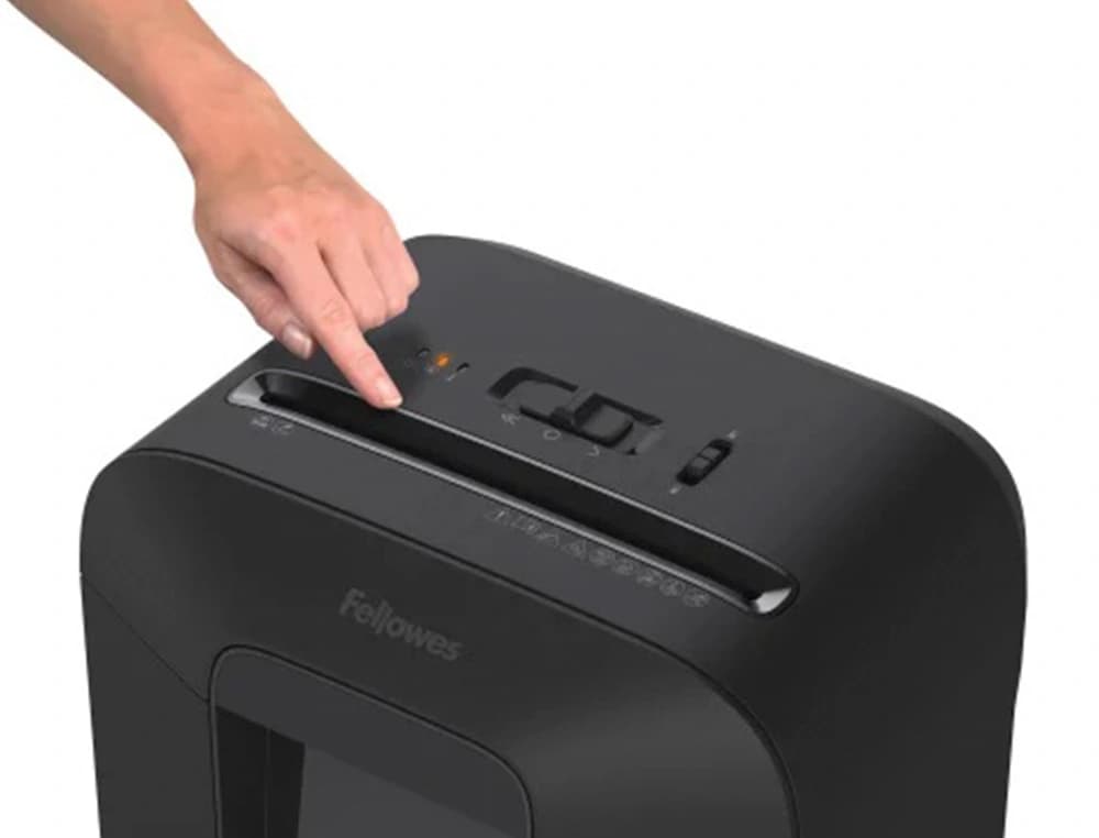 Destructora de documentos fellowes lx-85 capacidad de corte 12 hojas p4 destruye grapas clips y tarjetas
