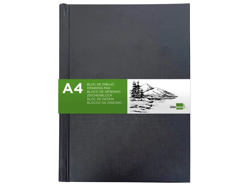 Bloc dibujo liderpapel esbozos encuadernado din a4 210x297 mm 100 hojas 100 gr/m2