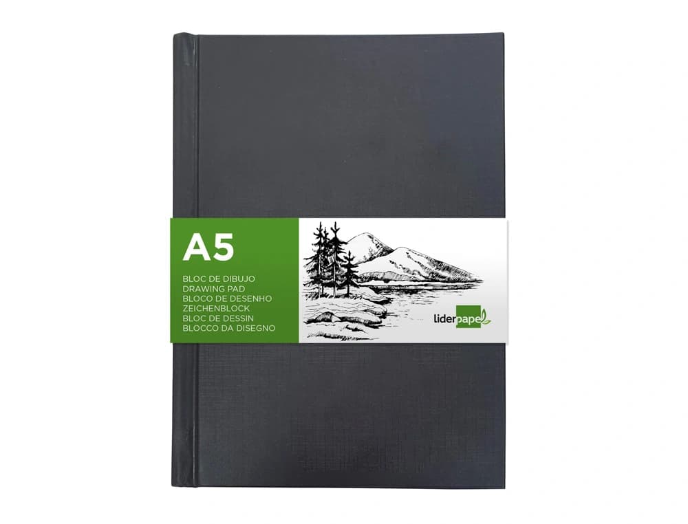 Bloc dibujo liderpapel esbozos encuadernado din a5 210x148 mm 100 hojas 100 gr/m2