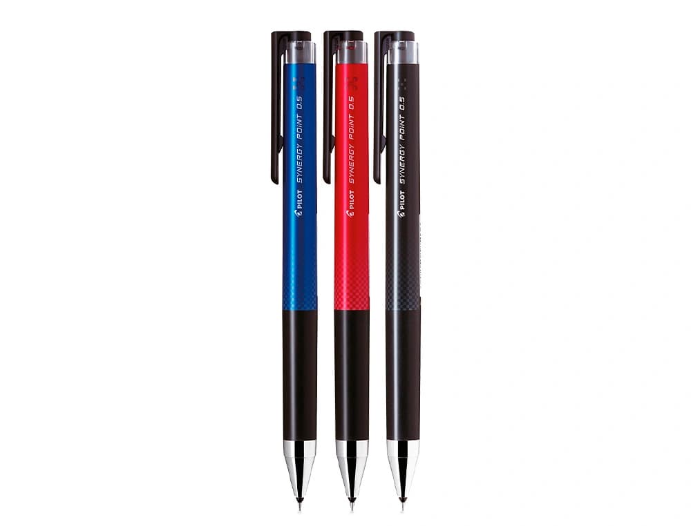 Boligrafo pilot synergy point retractil sujecion de caucho tinta gel 0,5 mm