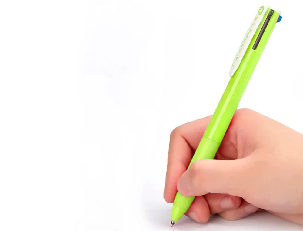 Boligrafo pilot super grip g 4 colores retractil sujecion de caucho tinta base de aceite cuerpo