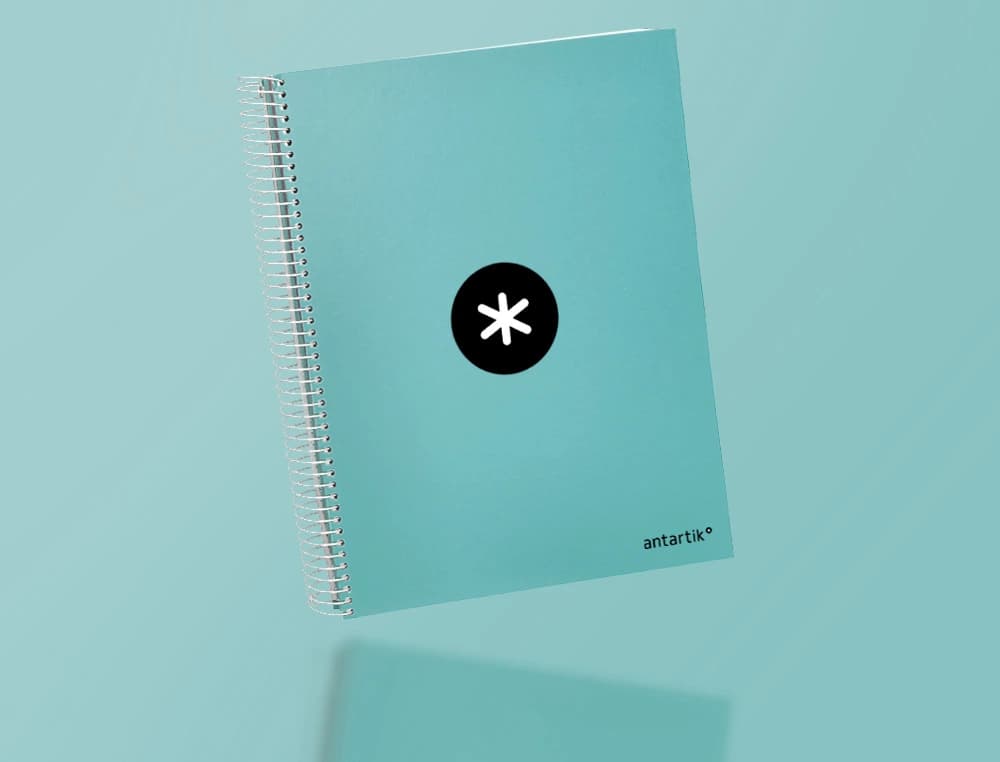 Cuaderno espiral a4 micro antartik tapa forrada 120h 90 gr horizontal 5 bandas 4 taladros colores