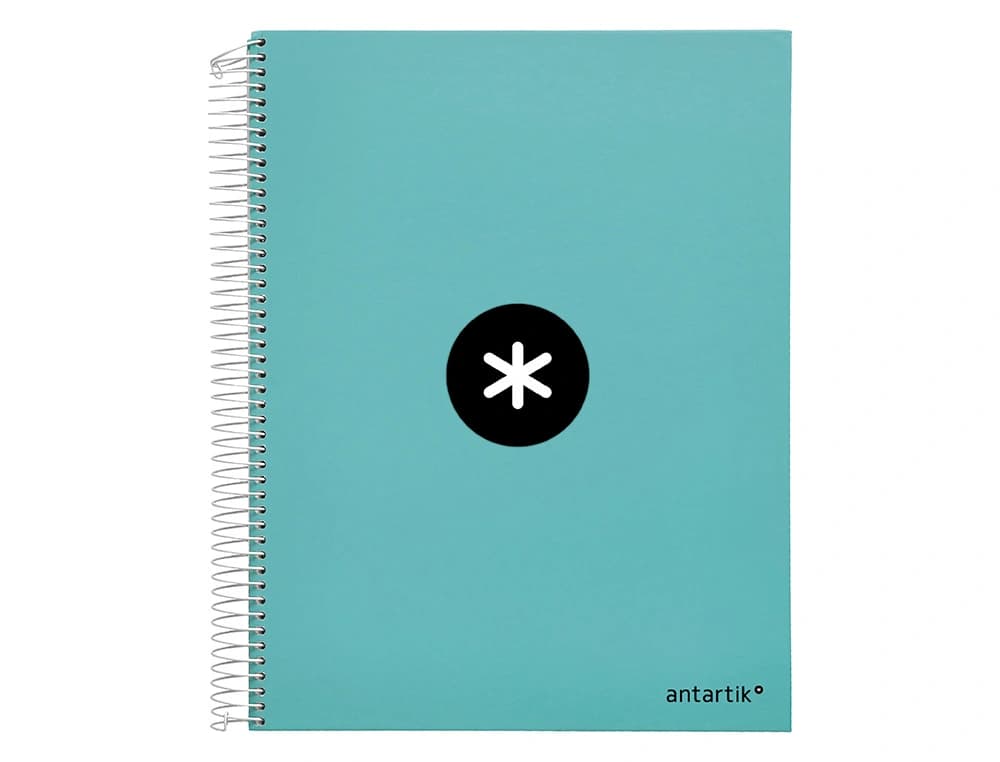 Cuaderno espiral a4 micro antartik tapa forrada 120h 90 gr horizontal 5 bandas 4 taladros colores