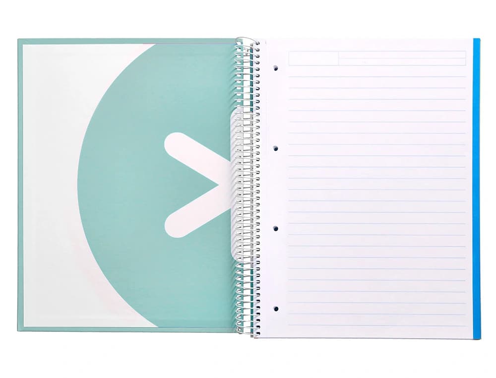 Cuaderno espiral a4 micro antartik tapa forrada 120h 90 gr horizontal 5 bandas 4 taladros colores