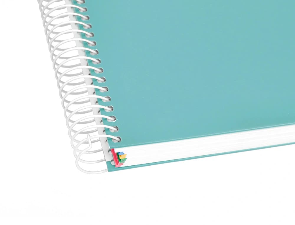 Cuaderno espiral a4 micro antartik tapa forrada 120h 90 gr horizontal 5 bandas 4 taladros colores