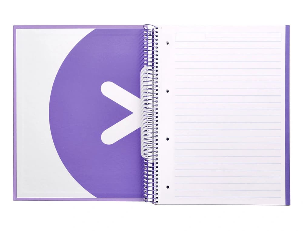 Cuaderno espiral a4 micro antartik tapa forrada 120h 90 gr horizontal 5 bandas 4 taladros colores