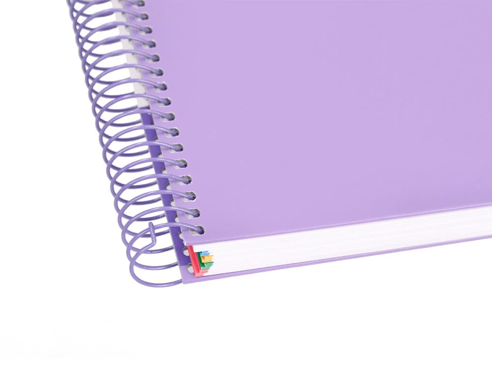 Cuaderno espiral a4 micro antartik tapa forrada 120h 90 gr horizontal 5 bandas 4 taladros colores